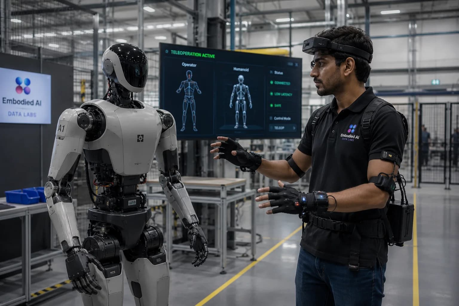 Human demonstration data sample from a real-world task workflow