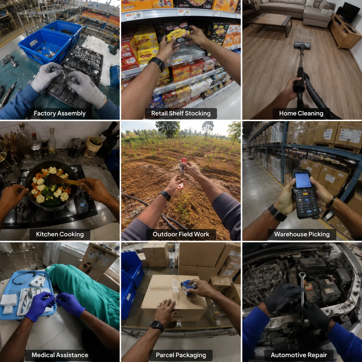 Global tasks diversity and action execution variations sample